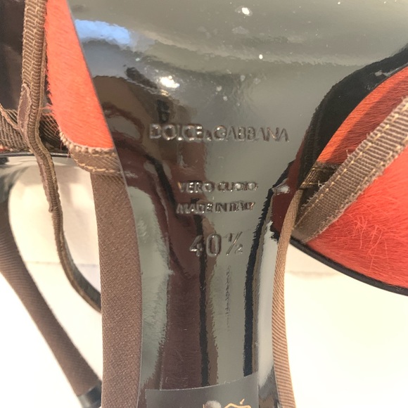 DOLCE & GABBANA Pony Hair Sandals Sz 40.5 - Picture 6 of 6